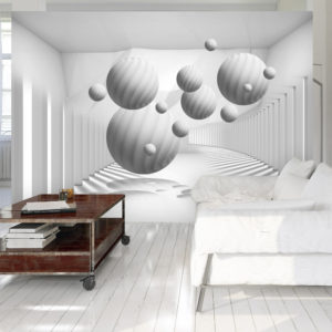 Papier Peint Panoramique Balls in White