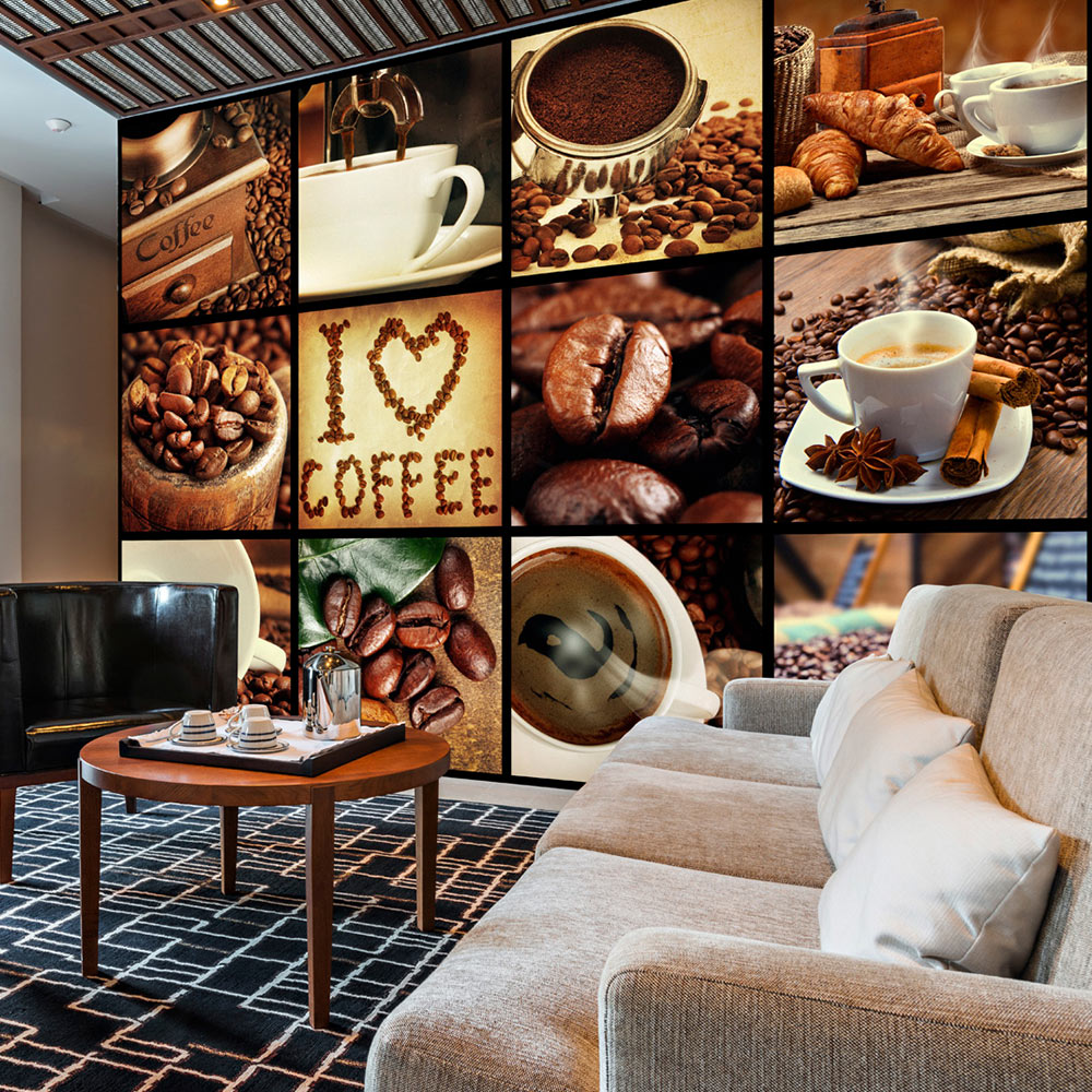 Papier Peint Panoramique Coffee - Collage