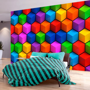 Papier peint adhésif - Colorful Geometric Boxes