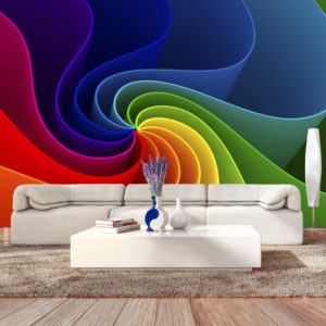 Papier Peint Panoramique Colorful Pinwheel
