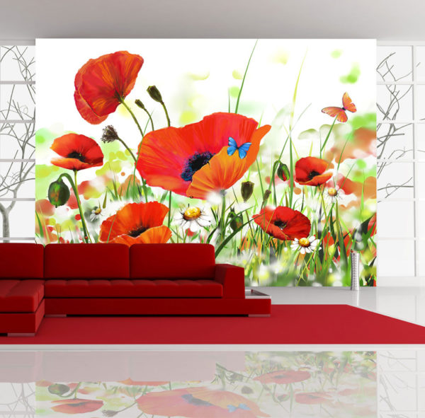 Papier Peint Panoramique Country poppies