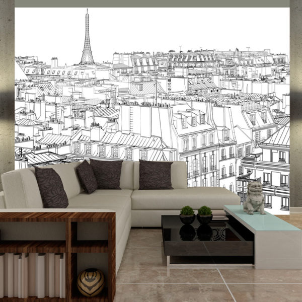 Papier Peint Panoramique Croquis parisien