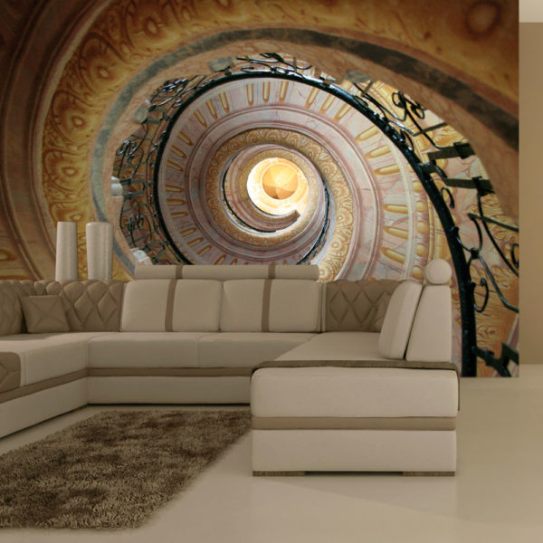 Papier Peint Panoramique Decorative spiral stairs