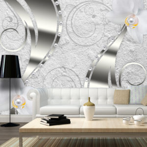 Papier Peint Abstrait - Flowering abstraction papier peint design intissé parfait pour les murs ou meubles