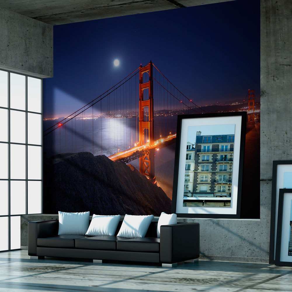 Papier Peint Panoramique Golden Gate Bridge de nuit
