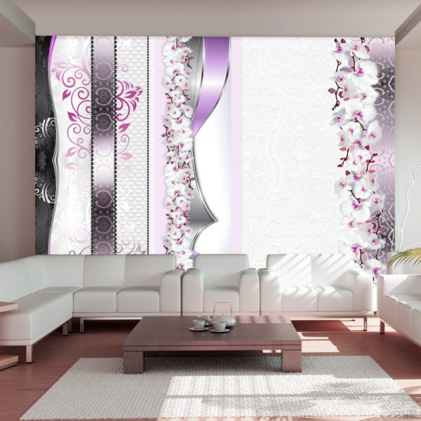 Papier Peint Panoramique Parade of orchids in violet