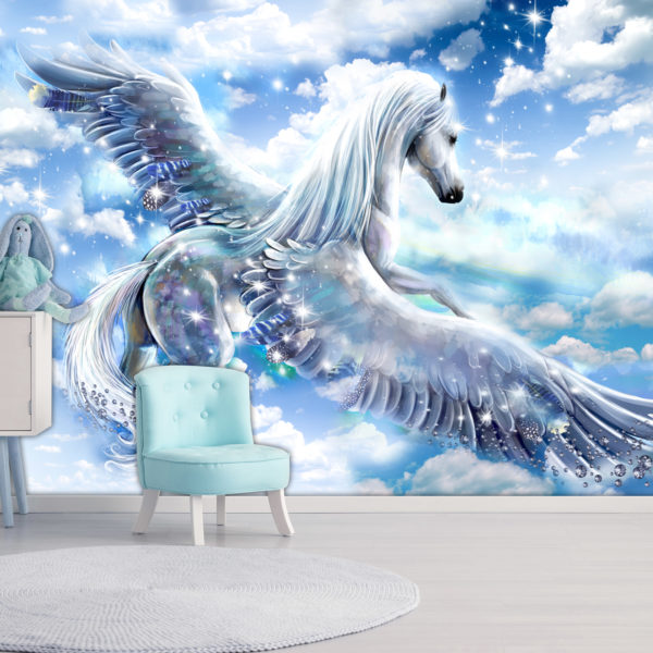 Papier peint adhésif - Pegasus (Blue)