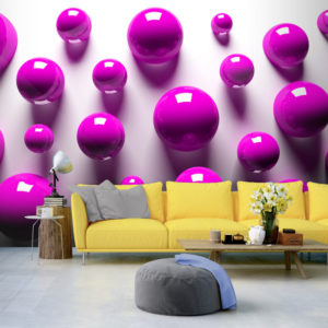 Papier Peint Panoramique Purple Balls