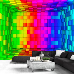 Papier Peint Panoramique Rainbow Cube