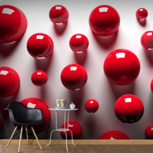 Papier Peint Panoramique Red Balls
