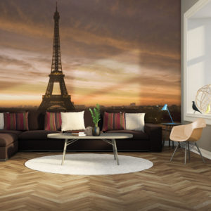 Papier Peint Panoramique Tour Eiffel à l'aube