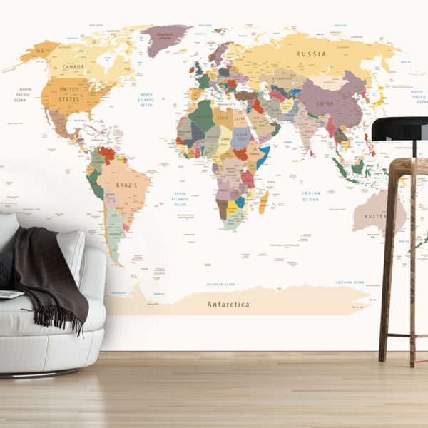 Papier Peint Panoramique World Map