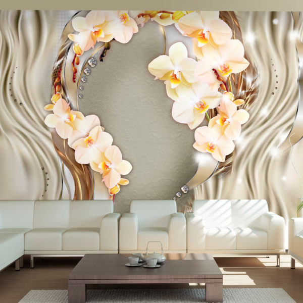 Papier Peint Panoramique Wreath of orchids