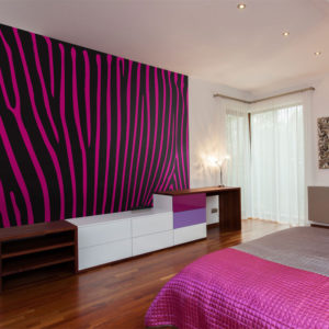 Papier Peint Panoramique Zebra pattern (violet)