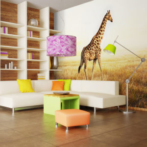 Papier Peint Panoramique girafe - promenade