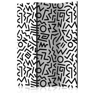 Paravent 3 volets - Black and White Maze