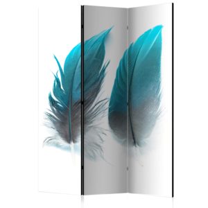 Paravent 3 volets - Blue Feathers