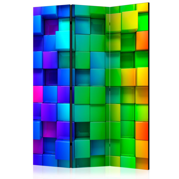 Paravent 3 volets - Colourful Cubes
