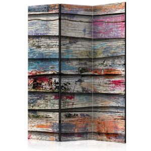 Paravent 3 volets - Colourful Wood