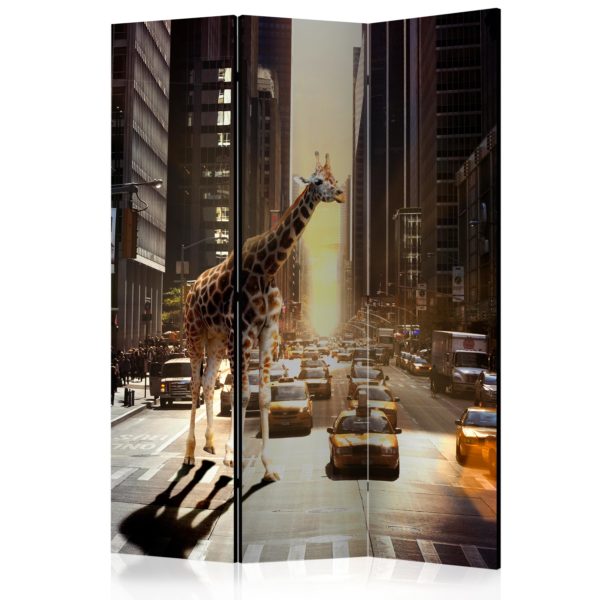 Paravent 3 volets - Giraffe in the Big City