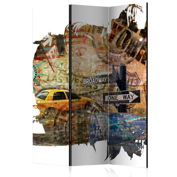 Paravent 3 volets - New York Collage