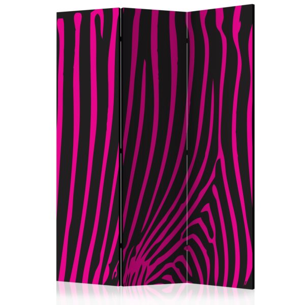 Paravent 3 volets - Zebra pattern (violet)