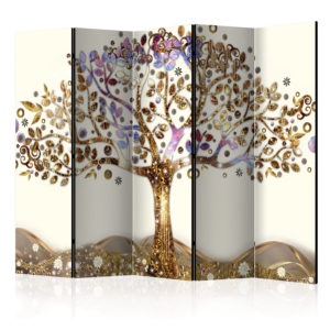 Paravent 5 volets - Golden Tree II