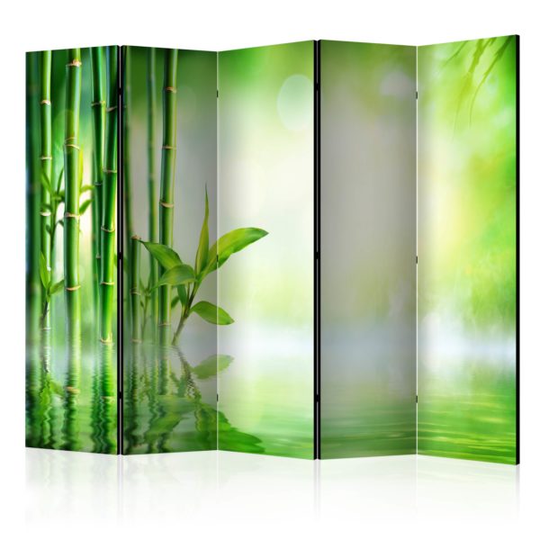 Paravent 5 volets - Green Bamboo II