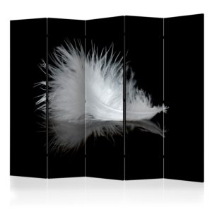 Paravent 5 volets - White feather