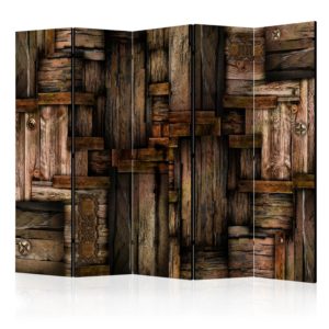 Paravent 5 volets - Wooden puzzle