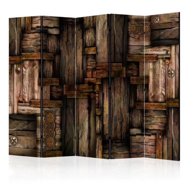 Paravent 5 volets - Wooden puzzle