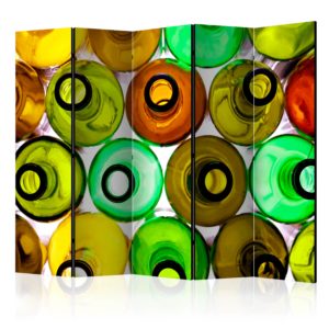 Paravent 5 volets - bottles (background)