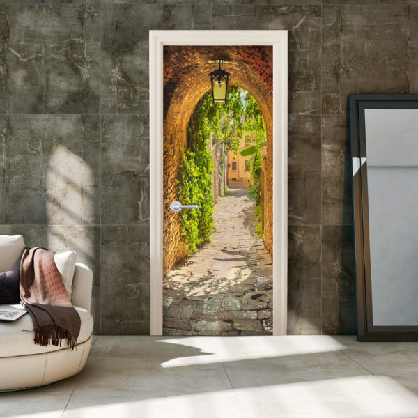 Papier-peint pour porte - Alley in Italy papier peint intissé originale pour les portes ( collection magnifique )