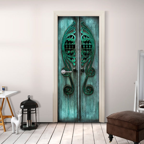 Papier-peint pour porte - Emerald Gates papier peint intissé originale pour les portes ( collection magnifique )
