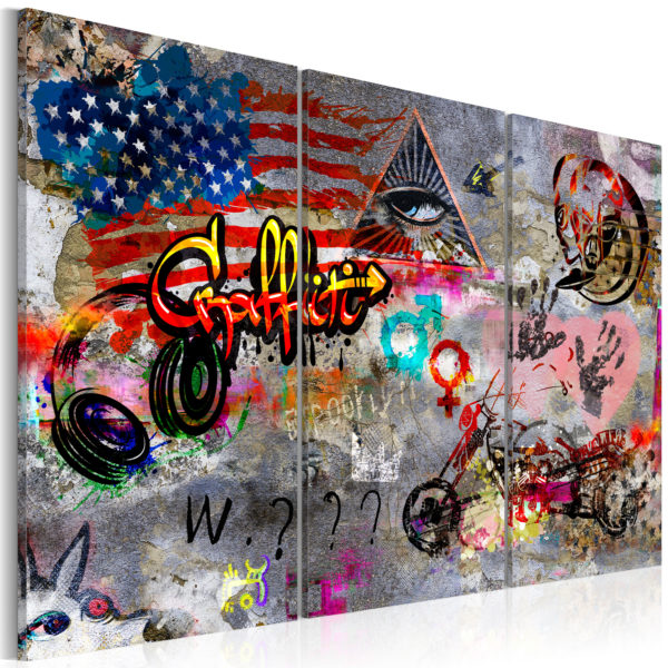 Tableau - American Graffiti fait partie des tableaux murales de la collection de worldofwomen découvrez ce magnifique tableau exclusif chez nous