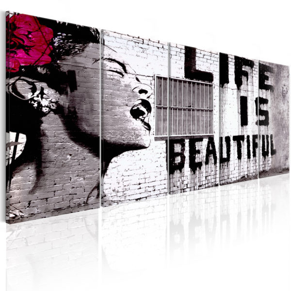 Tableau - Banksy: Life is Beautiful fait partie des tableaux murales de la collection de worldofwomen découvrez ce magnifique tableau exclusif chez nous