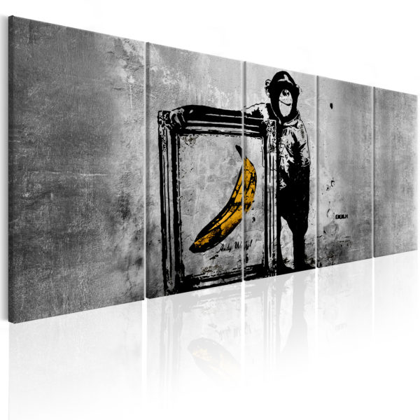 Tableau - Banksy: Monkey with Frame fait partie des tableaux murales de la collection de worldofwomen découvrez ce magnifique tableau exclusif chez nous