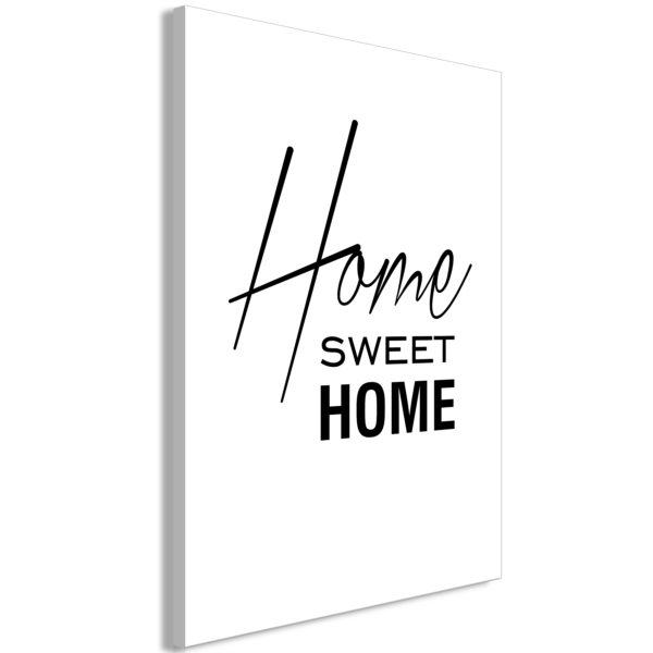 Tableau - Black and White: Home Sweet Home (1 Part) Vertical fait partie des tableaux murales de la collection de worldofwomen découvrez ce magnifique tableau exclusif chez nous