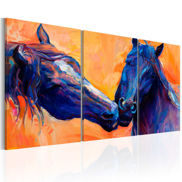 Tableau - Blue Horses fait partie des tableaux murales de la collection de worldofwomen découvrez ce magnifique tableau exclusif chez nous