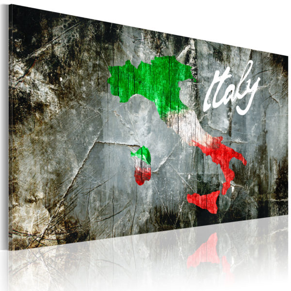 Tableau - Carte artistique de l'Italie fait partie des tableaux murales de la collection de worldofwomen découvrez ce magnifique tableau exclusif chez nous