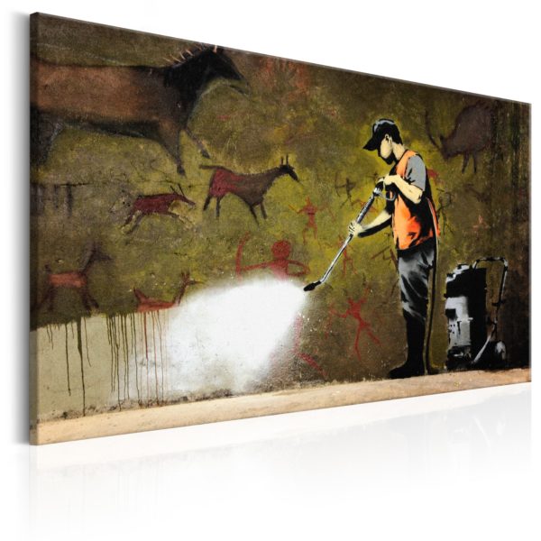 Tableau - Cave Painting by Banksy fait partie des tableaux murales de la collection de worldofwomen découvrez ce magnifique tableau exclusif chez nous