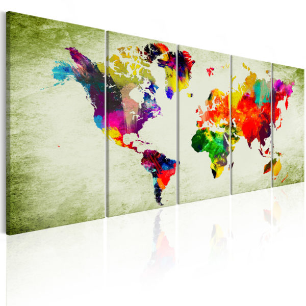 Tableau - Colourful Continents fait partie des tableaux murales de la collection de worldofwomen découvrez ce magnifique tableau exclusif chez nous