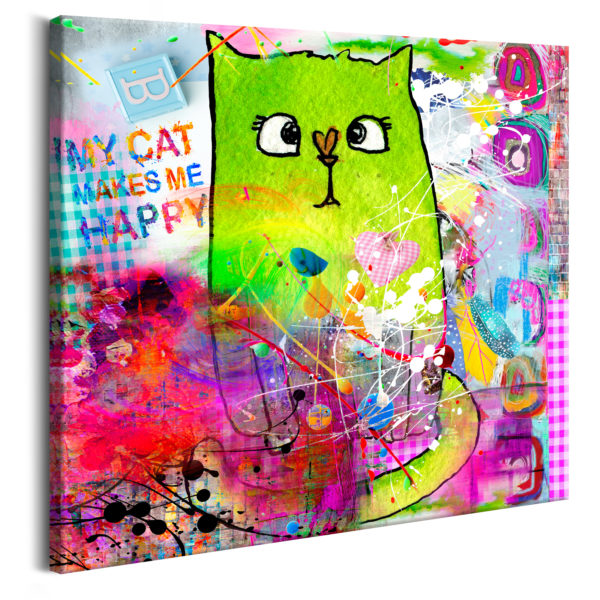 Tableau - Crazy Cat fait partie des tableaux murales de la collection de worldofwomen découvrez ce magnifique tableau exclusif chez nous