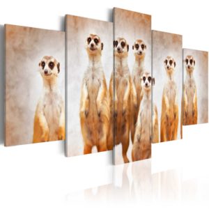 Tableau - Family of meerkats fait partie des tableaux murales de la collection de worldofwomen découvrez ce magnifique tableau exclusif chez nous