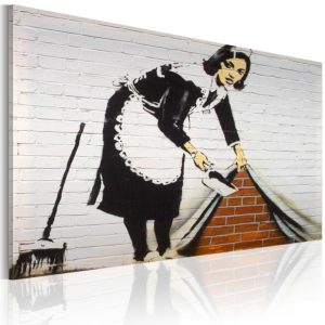 Tableau - Femme de ménage (Banksy) fait partie des tableaux murales de la collection de worldofwomen découvrez ce magnifique tableau exclusif chez nous