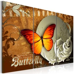 Tableau - Fiery butterfly and  full moon fait partie des tableaux murales de la collection de worldofwomen découvrez ce magnifique tableau exclusif chez nous