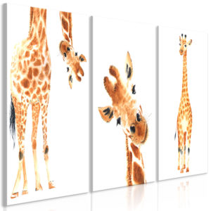 Tableau - Funny Giraffes (3 Parts) fait partie des tableaux murales de la collection de worldofwomen découvrez ce magnifique tableau exclusif chez nous