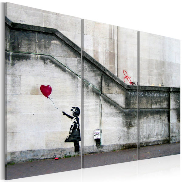 Tableau - Girl With a Balloon by Banksy fait partie des tableaux murales de la collection de worldofwomen découvrez ce magnifique tableau exclusif chez nous