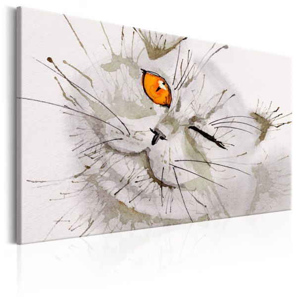 Tableau - Grey Cat fait partie des tableaux murales de la collection de worldofwomen découvrez ce magnifique tableau exclusif chez nous