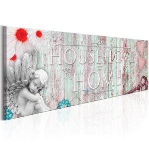 Tableau - Home: House + Love fait partie des tableaux murales de la collection de worldofwomen découvrez ce magnifique tableau exclusif chez nous